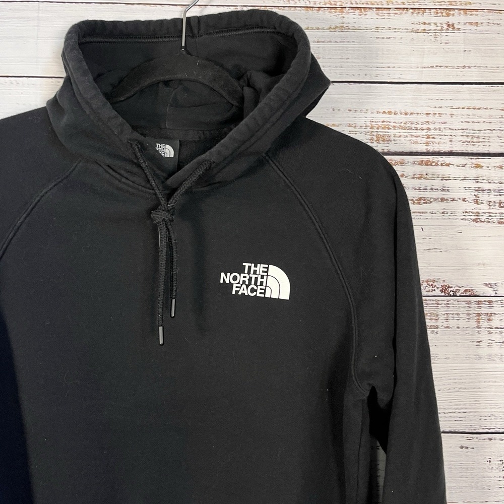 The North Face Pullover Hoodie Women's Small Black Graphic On Back Spell Out - Picture 4 of 9